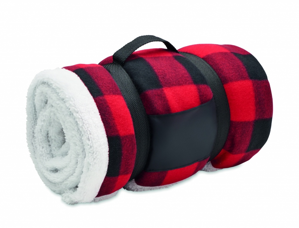 Logo trade promotional items image of: RPET sherpa fleece blanket