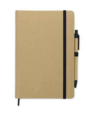 Logo trade promotional giveaway photo of: A5 notebook in recycled carton