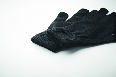 Logo trade promotional gifts picture of: Knitted gloves in RPET