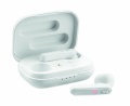 TWS earbuds with charging base, White