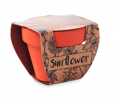 Logo trade promotional items image of: Terracotta pot 'sunflower'