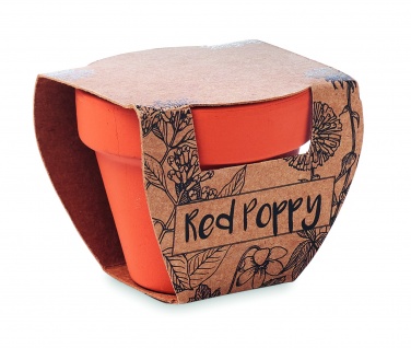 Logo trade corporate gifts image of: Terracotta pot 'poppy'