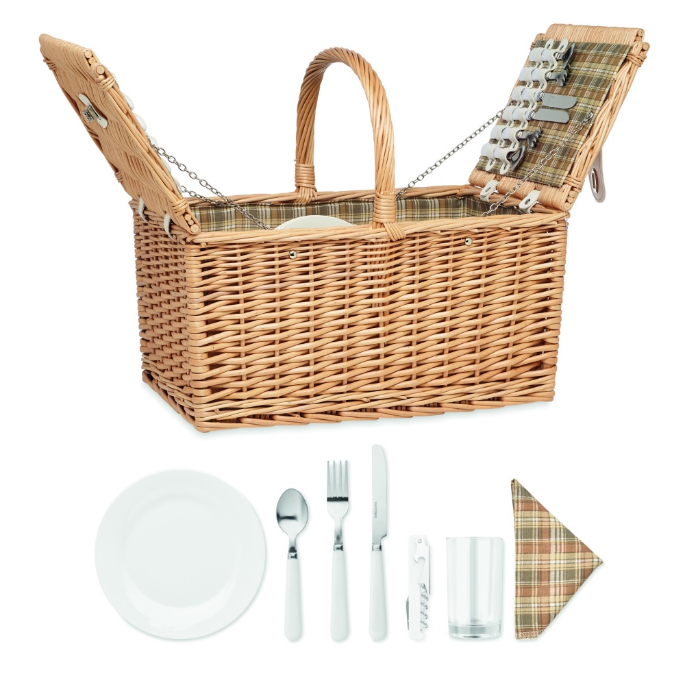 Logotrade promotional giveaways photo of: Wicker picnic basket 4 people