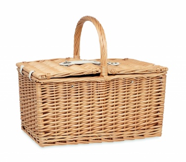 Logo trade advertising products picture of: Wicker picnic basket 4 people