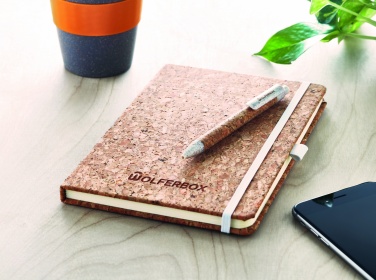 Logotrade promotional products photo of: A5 cork notebook with pen