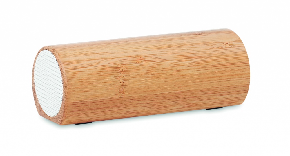 Logo trade promotional giveaways image of: Wireless bamboo speaker 2x5W