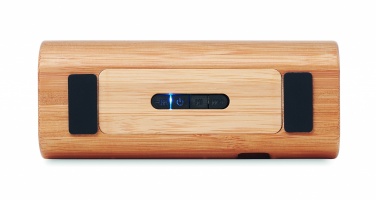 Logo trade advertising products picture of: Wireless bamboo speaker 2x5W