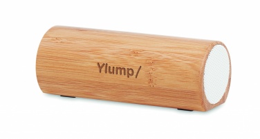 Logo trade promotional merchandise picture of: Wireless bamboo speaker 2x5W