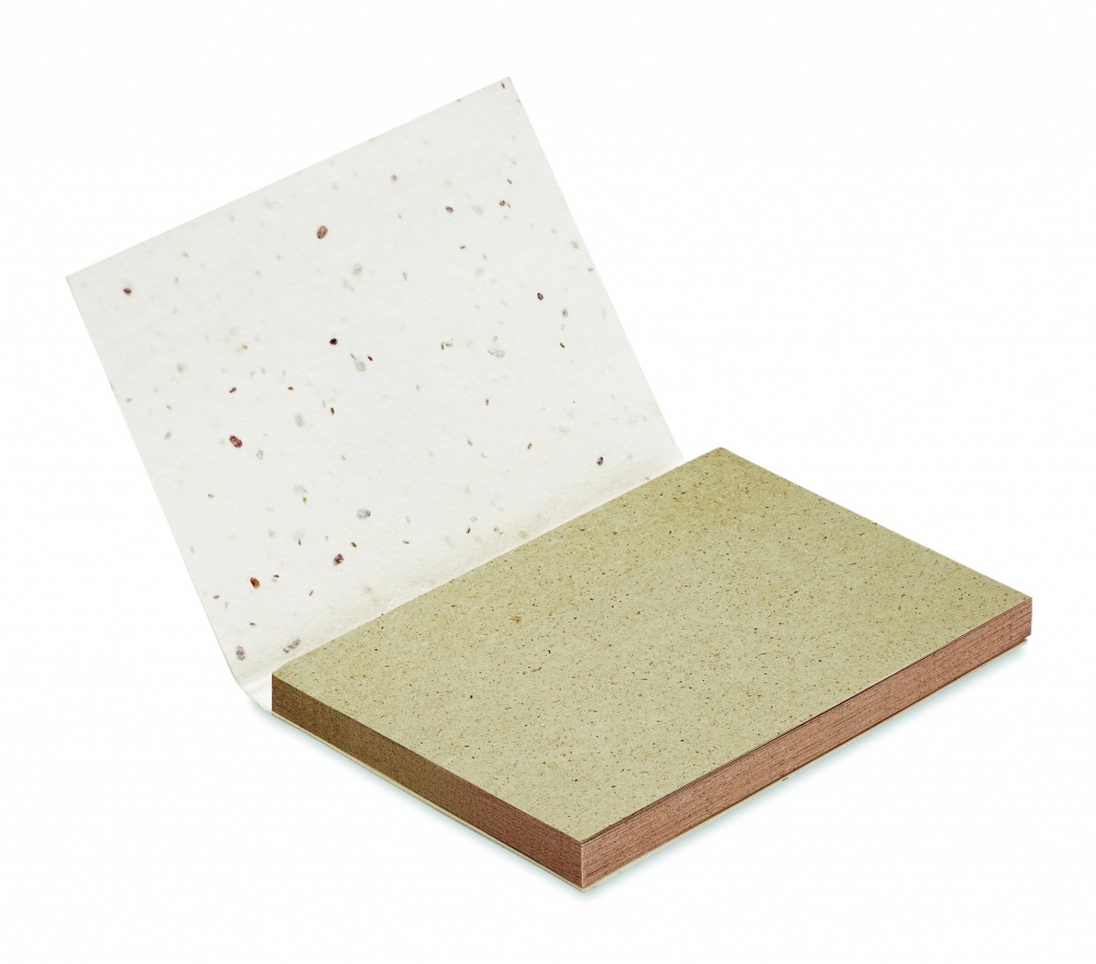 Logo trade promotional merchandise image of: Grass/seed paper memo pad