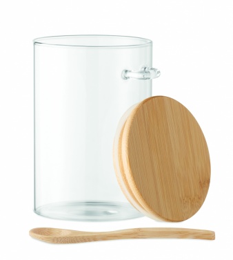 Logotrade corporate gift image of: Glass jar with spoon 600 ml