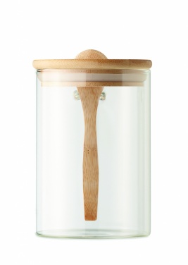 Logotrade promotional merchandise photo of: Glass jar with spoon 600 ml