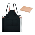 Organic cotton apron 340 gr/m², Black