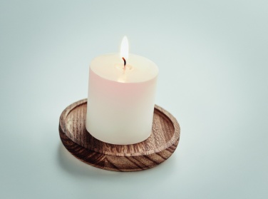 Logotrade promotional merchandise photo of: Candle on round wooden base