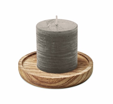 Logotrade promotional item image of: Candle on round wooden base