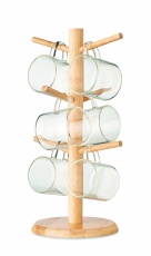 Bamboo cup set holder