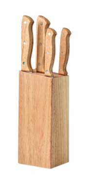 Logotrade promotional giveaway image of: 5 piece knife set in base