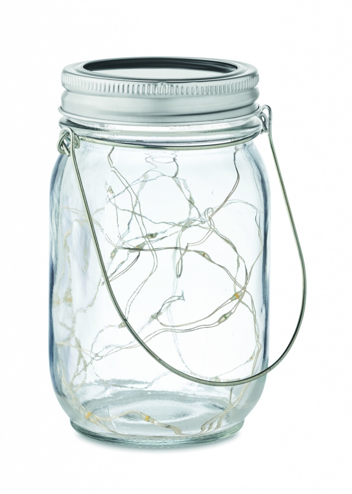 Logo trade promotional merchandise photo of: Solar mason jar outdoor lamp