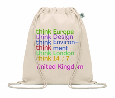 Logotrade promotional gift picture of: Organic cotton drawstring bag