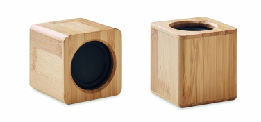 Logo trade promotional product photo of: Set of Bamboo wireless speaker