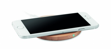 Logotrade promotional giveaway image of: Wireless charger bamboo 10W RUNDO +