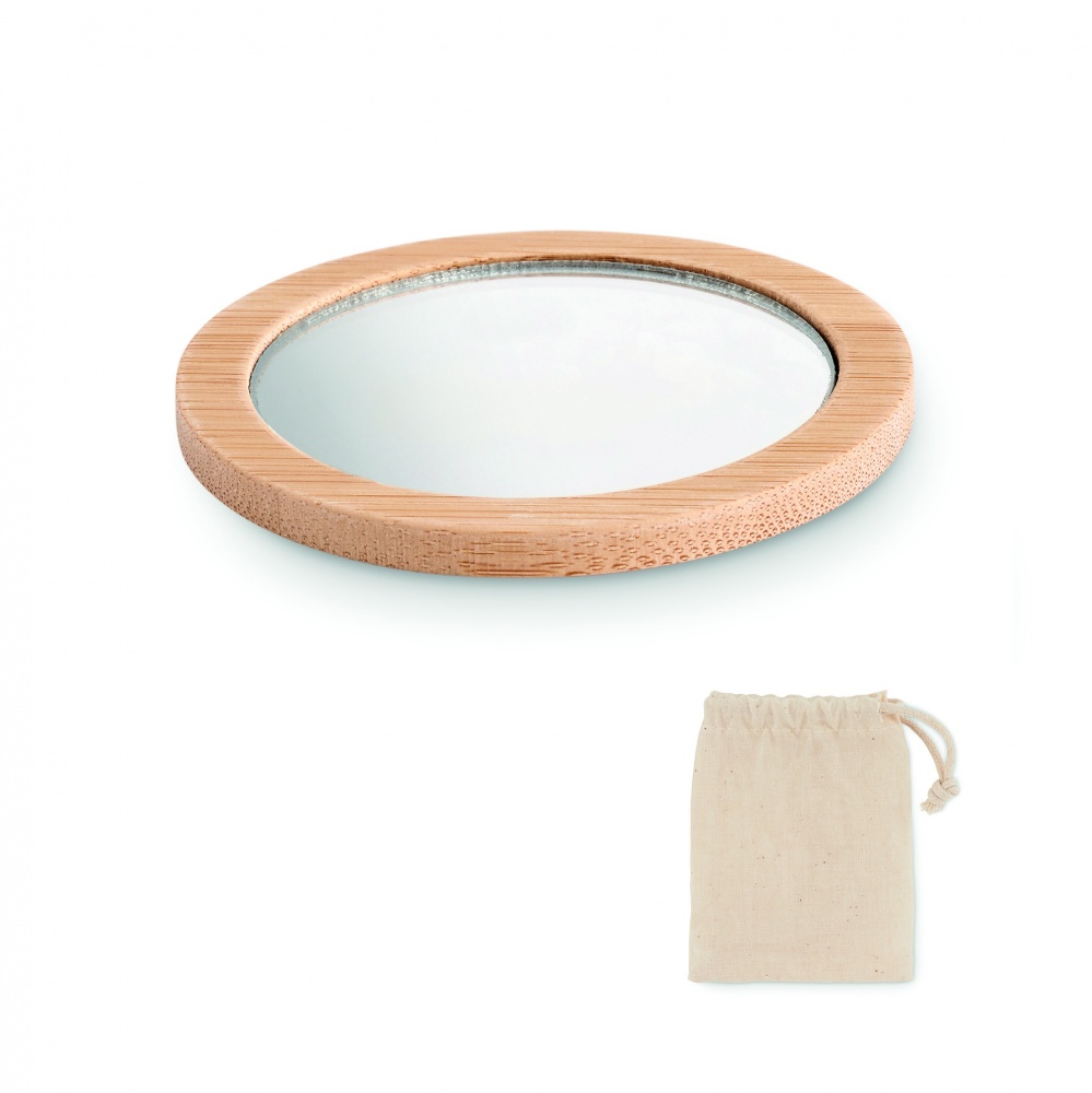 Logotrade business gift image of: Bamboo make-up mirror