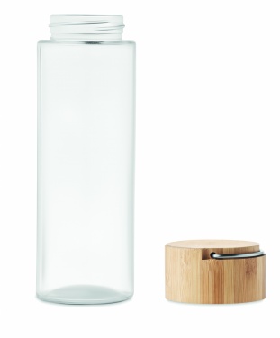 Logo trade promotional gifts picture of: Glass bottle 500ml bamboo lid