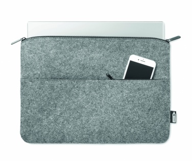 Logotrade business gift image of: RPET felt zipped laptop bag