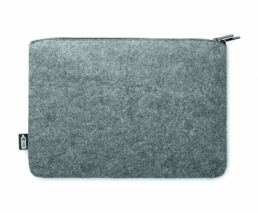 Logo trade promotional gifts image of: RPET felt zipped laptop bag