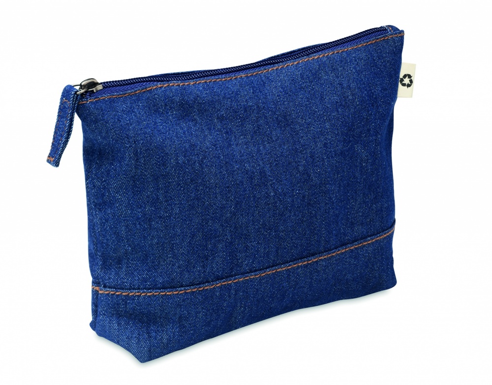 Logotrade promotional gift image of: Recycled denim cosmetic pouch