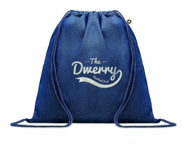 Logotrade promotional giveaway picture of: Recycled denim drawstring bag