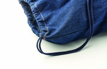 Logotrade promotional merchandise image of: Recycled denim drawstring bag