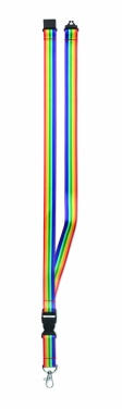 Logotrade promotional item picture of: Rainbow RPET lanyard