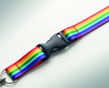 Logotrade promotional merchandise photo of: Rainbow RPET lanyard