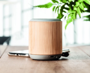 Logo trade promotional products picture of: 5.3 wireless bamboo speaker