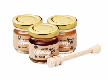 Logo trade corporate gifts image of: Set of 3 wildflower honey