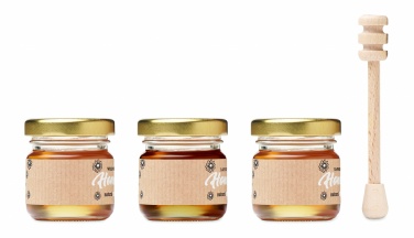 Logotrade promotional item picture of: Set of 3 wildflower honey