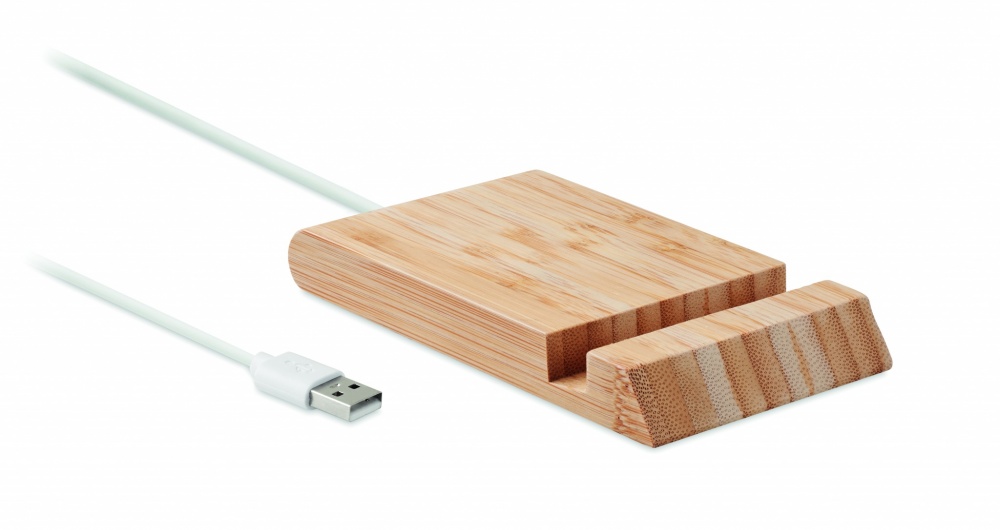 Logotrade advertising product image of: Bamboo wireless charger  10W ODOS