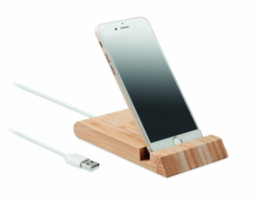 Logotrade promotional item image of: Bamboo wireless charger  10W ODOS