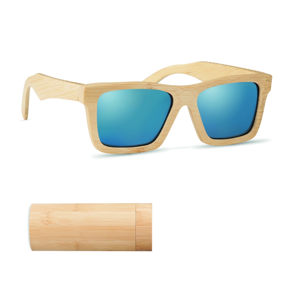 Logo trade promotional merchandise picture of: Sunglasses and case in bamboo KEILA