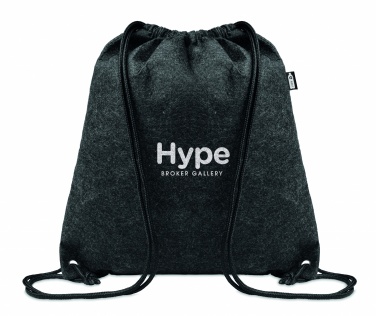 Logo trade advertising product photo of: RPET felt drawstring bag