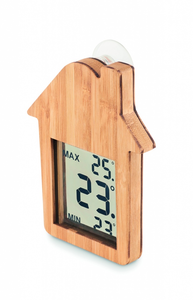 Logotrade business gift image of: Bamboo weather station HISA