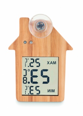 Logotrade business gift image of: Bamboo weather station HISA