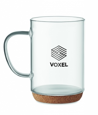 Logotrade corporate gifts photo of: Glass mug 400ml with cork base