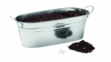 Logotrade corporate gift picture of: Zinc tub with 3 herbs seeds