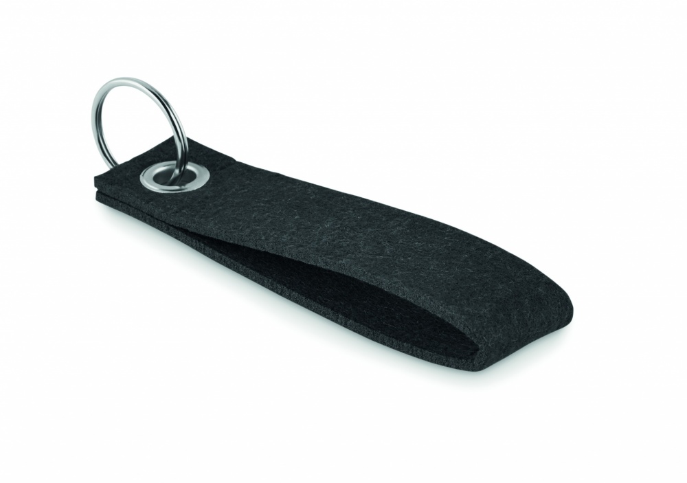 Logotrade promotional merchandise photo of: RPET felt key ring Hämeenlinna