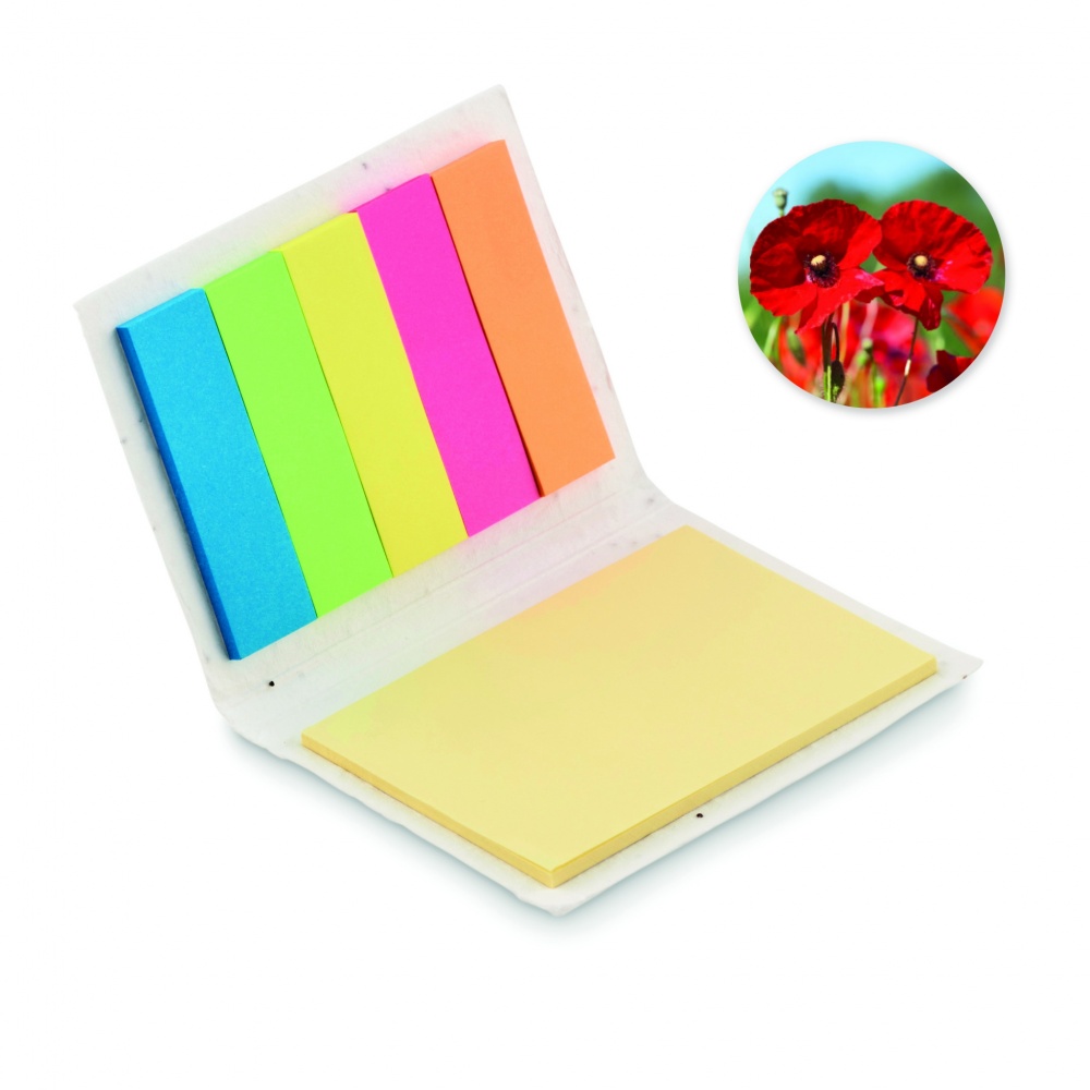 Logo trade promotional gifts picture of: Seed paper sticky note pad