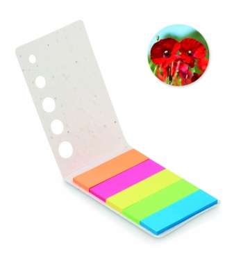 Logo trade promotional gifts image of: Seed paper page markers pad