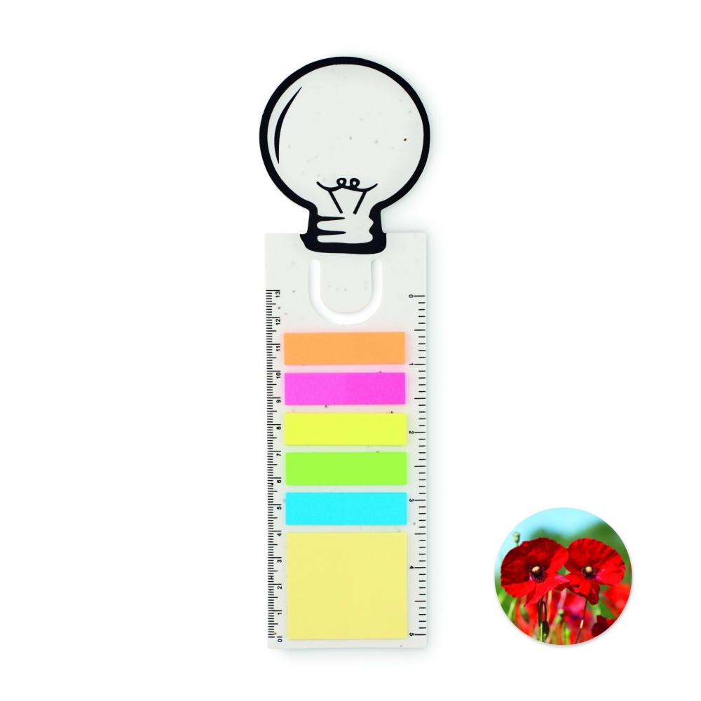 Logotrade promotional product picture of: Seed paper bookmark w/memo pad