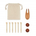 Golf accessories set in pouch, Beige