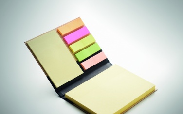 Logo trade promotional giveaways picture of: Bamboo sticky note memo pad